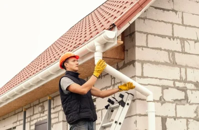 Pose et remplacement de gouttières à Epiniac